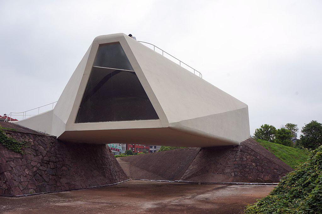 Estructura geométrica, Sala de Exhibiciones del Jinhua Architecture Park, en Jinhua, China.
